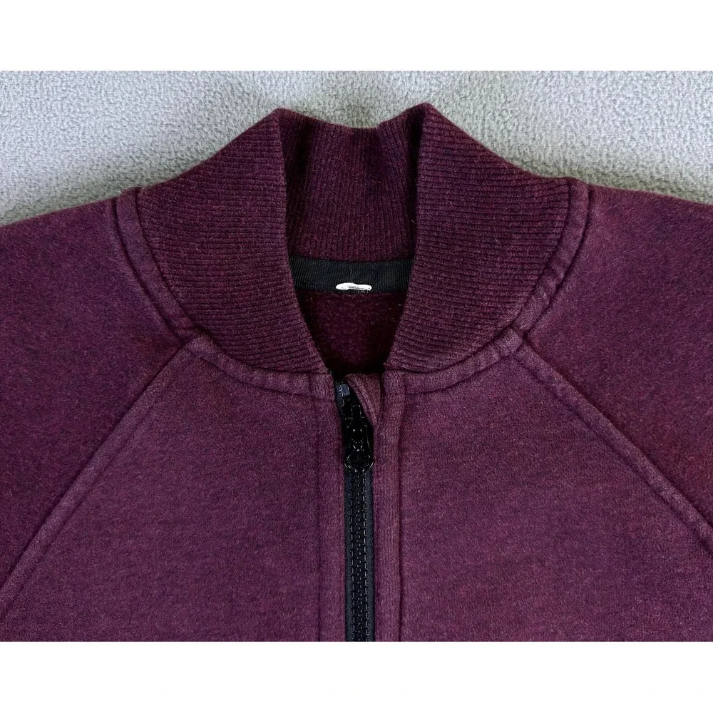 Lululemon Jacket Womens‎ 6 Red Heathered Bordeaux Drama Pleat To Street Bomber